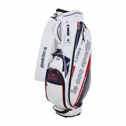 Le Coq Sportif Golf Diagonal Color Contrast 9" Caddie Bag (White)